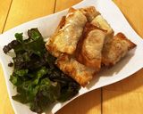 豚ひき肉の包み揚げ♪ワンタンの皮♪作り方3写真