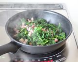 【ほうれん草ベーコンのにんにく醤油炒め】作り方4写真