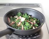 【ほうれん草ベーコンのにんにく醤油炒め】作り方5写真
