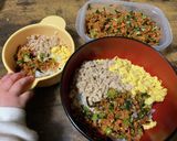 三色丼・離乳食に！小松菜と人参のふりかけ作り方10写真