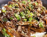 牛蒡と牛肉のがっつり甘辛丼♡作り方7写真