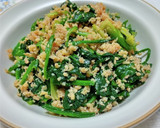 ほうれん草と鶏そぼろの炒め作り方9写真