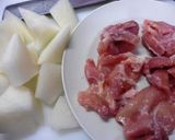 大根とチキンのカレー味噌煮込み作り方1写真