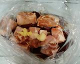 鶏ももカラ揚げソース丼作り方2写真