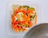 電子レンジで簡単☆野菜たっぷり汁ビーフン作り方6写真
