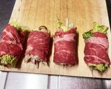 すき焼き風！ネギとしめじの牛肉巻き作り方4写真