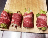 すき焼き風！ネギとしめじの牛肉巻き作り方4写真