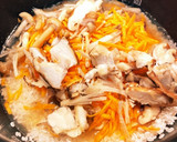 サバ缶とキノコたっぷり炊き込みご飯作り方1写真