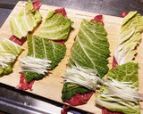 すき焼き風！ネギとしめじの牛肉巻き作り方5写真