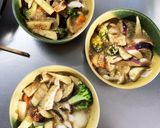 根菜茄子生姜ドレッシング炒味温野菜サラダ作り方17写真