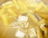 えのき 油揚げ 豆腐レタス入り味噌汁^^作り方7写真