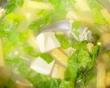 えのき 油揚げ 豆腐レタス入り味噌汁^^作り方8写真