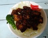 鶏ももカラ揚げソース丼作り方10写真