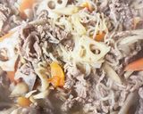 レンコンとごぼうと牛肉の含め煮作り方7写真