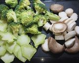 動画ブロッコリーエリンギのマヨ鶏ガラ炒め作り方1写真