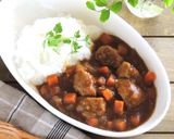 お肉ゴロゴロ柔らかビーフカレー・介護食作り方7写真