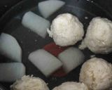 鶏団子と野菜のおかず味噌汁作り方3写真