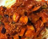 二刀流！カレーミートソースパスタ♪作り方7写真
