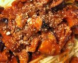 二刀流！カレーミートソースパスタ♪作り方8写真