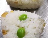 枝豆とじゃこと天かすのおにぎり作り方3写真