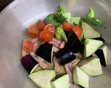 ガーリック香草オイルの野菜ペペロンチーノ作り方4写真