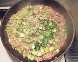 なすと小松菜と挽き肉のペンネグラタン作り方1写真