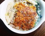 なすと小松菜と挽き肉のペンネグラタン作り方6写真
