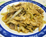 豚こまと玉ねぎ・しめじのしょうが焼き作り方5写真
