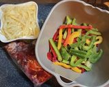 レンチン青椒肉絲作り方1写真