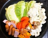 たっぷり温野菜＋　フライパンで蒸すだけ♡作り方3写真