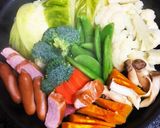 たっぷり温野菜＋　フライパンで蒸すだけ♡作り方4写真