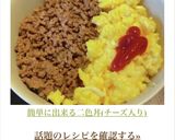 簡単に出来る二色丼(チーズ入り)作り方10写真