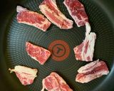 牛肉と豆苗のオイスター炒め作り方1写真