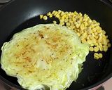 キャベツのツナコーンピザ作り方6写真