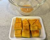 レンジで☆かぼちゃの味噌煮作り方1写真