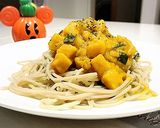 栄養◎ハロウィンにかぼちゃクリームパスタ作り方6写真