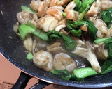 簡単！青梗菜と海老と舞茸の中華風炒め作り方7写真