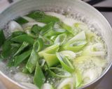 ダイエットに、白ネギと鶏コマのスープ作り方1写真