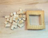 【節分であまりがち】厚揚げ桝で福豆の煮物作り方1写真