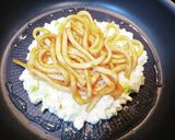 超簡単！白菜と豆腐のうどんモダン焼き！作り方5写真