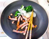 ベーコンの味噌クリームパスタ作り方5写真