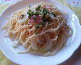 セロリのにんにくスパゲッティ♪作り方3写真