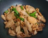 鶏胸肉のクルミ入り青椒肉絲風作り方5写真