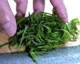【低糖質レシピ】油揚げの梅しそチーズピザ作り方1写真