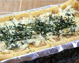 【低糖質レシピ】油揚げの梅しそチーズピザ作り方7写真
