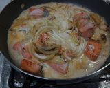 鮭と玉ねぎのクリームパスタ作り方7写真