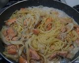 鮭と玉ねぎのクリームパスタ作り方8写真