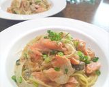 鮭と玉ねぎのクリームパスタ作り方9写真