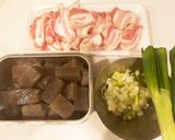 八丁味噌で★豚ばら肉の土手煮作り方1写真
