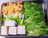 餅入り牛肉と水菜のはりはり鍋作り方1写真